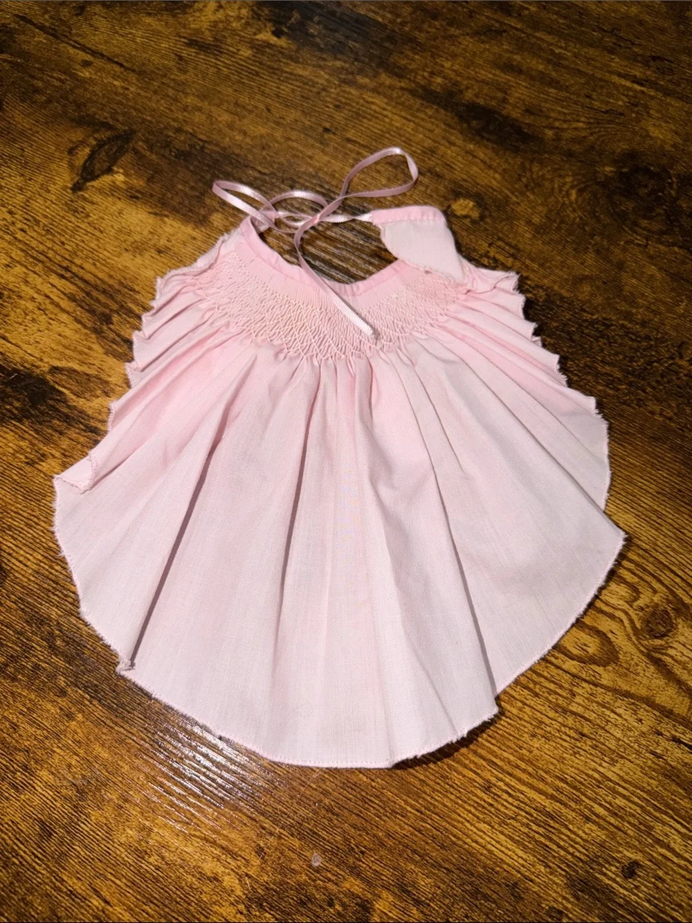 Set of 3 Delicate Baby Bib Collars - Classic Smocked Design